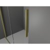 Mexen Velar, posuvné dvere do otvoru typ Walk-In 75 cm, 8mm číre sklo, zlatá matná, 871-075-000-03-55