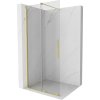 Mexen Velar, posuvné dvere do otvoru typ Walk-In 75 cm, 8mm číre sklo, zlatá matná, 871-075-000-03-55
