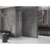 Mexen Velar, posuvné dvere do otvoru typ Walk-In 90 cm, 8mm číre sklo, zlatá matná, 871-090-000-03-55