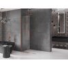 Mexen Velar, posuvné dvere do otvoru typ Walk-In 110 cm, 8mm číre sklo, ružové zlato, 871-110-000-03-60