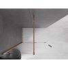 Mexen Velar, posuvné dvere do otvoru typ Walk-In 130 cm, 8mm číre sklo, ružové zlato, 871-130-000-03-60