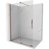 Mexen Velar, posuvné dvere do otvoru typ Walk-In 130 cm, 8mm číre sklo, ružové zlato, 871-130-000-03-60