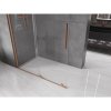 Mexen Velar, posuvné dvere do otvoru typ Walk-In 130 cm, 8mm číre sklo, medená matná, 871-130-000-03-65
