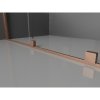 Mexen Velar, posuvné dvere do otvoru typ Walk-In 130 cm, 8mm číre sklo, medená matná, 871-130-000-03-65