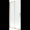 Mexen Velar, 2-krídlová posuvná vaňová zástena 90 x 150 cm, 8mm číre sklo, zlatý lesklý profil, 896-090-000-01-50