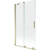 Mexen Velar, 2-krídlová posuvná vaňová zástena 100 x 150 cm, 8mm číre sklo, zlatý lesklý profil, 896-100-000-01-50