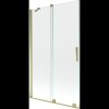 Mexen Velar, 2-krídlová posuvná vaňová zástena 110 x 150 cm, 8mm číre sklo, zlatý lesklý profil, 896-110-000-01-50