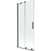 Mexen Velar, 2-krídlová posuvná vaňová zástena 85 x 150 cm, 8mm číre sklo, grafitový matný profil, 896-085-000-01-66