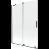 Mexen Velar, 2-krídlová posuvná vaňová zástena 130 x 150 cm, 8mm číre sklo, grafitový matný profil, 896-130-000-01-66