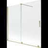 Mexen Velar, 2-krídlová posuvná vaňová zástena 170 x 150 cm, 8mm číre sklo, zlatý lesklý profil, 896-170-000-01-50