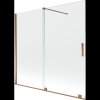 Mexen Velar, 2-krídlová posuvná vaňová zástena 170 x 150 cm, 8mm číre sklo, ružové zlato, 896-170-000-01-60