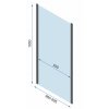 Rea Rapid Fold, rohový sprchový kút 100 (dvere) x 90(stena) x 195 cm, 6/4mm číre sklo, zlatý profil, KPL-09125