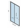 Rea Rapid Fold, rohový sprchový kút 100 (dvere) x 90(stena) x 195 cm, 6/4mm číre sklo, zlatý profil, KPL-09125