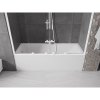 Mexen Velar Duo, 2-krídlová posuvná vaňová zástena 170 x 150 cm, 8mm číre sklo, biely profil, 896-170-000-02-20