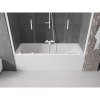 Mexen Velar Duo, 2-krídlová posuvná vaňová zástena 170 x 150 cm, 8mm číre sklo, biely profil, 896-170-000-02-20