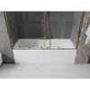 Mexen Velar Duo, 2-krídlová posuvná vaňová zástena 180 x 150 cm, 8mm číre sklo, zlatý lesklý profil, 896-180-000-02-50