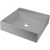 Deante Correo, granitové umývadlo na dosku 400x400x100 mm, šedá metalíza, DEA-CQR_SU4S