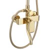 Rea Bloom, sprchová-vaňová súprava dažďovou hlavovou a ručnou sprchovou hlavicou, zlatá lesklá, REA-P9528