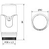 Mexen, termostatická hlavica M30x1,5mm, antracitová, W900-000-66