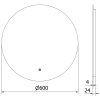 Mexen Erg, okrúhle LED podsvietené kúpeľňové zrkadlo 60 cm, 6000K, vykurovacia podložka proti zahmlievaniu, 9823-060-060-611-00
