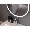 Mexen Oro, okrúhle LED podsvietené kúpeľňové zrkadlo 100 cm, 6000K, vykurovacia podložka proti zahmlievaniu, 9824-100-100-611-00