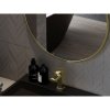 Mexen Loft, okrúhle kúpeľňové zrkadlo 100 cm, farba rámu zlatá lesklá, 9850-100-100-000-50