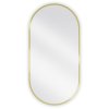 Mexen Loft, oválne kúpeľňové zrkadlo 90 x 45 cm, farba rámu zlatá lesklá, 9851-090-045-000-50