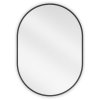Mexen Loft, oválne kúpeľňové zrkadlo 70 x 50 cm, farba rámu čierna matná, 9851-070-050-000-70