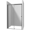 Deante Kerria Plus, posuvné sprchové dvere do otvoru 130x200 cm, 6mm číre sklo, čierny profil, DEA-KTSPN13P