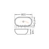 Invena Teja, umývadlo na dosku 600x420x145 mm, biela lesklá, INV-CE-09-001-C