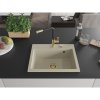 Mexen Oscar, 1-komorový granitový drez 580x490x205 mm, béžová, 6519581000-69-G