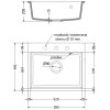 Mexen Oscar, 1-komorový granitový drez 580x490x205 mm, béžová, 6519581000-69-G