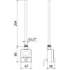 Mexen FA-BG8, elektrická vykurovacia tyč 300 W, biela, W957-0300-20