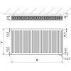Mexen, Panelový radiátor Mexen CV22 900 x 600 mm, spodné pripojenie, 1371 W, antracit - W622-090-060-66
