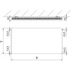 Mexen, Mexen Flat CF11 panelový radiátor 500 x 1300 mm, bočné pripojenie, 887 W, biely - W411F-050-130-00