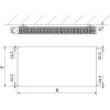 Mexen, Mexen Flat CF22 panelový radiátor 900 x 1800 mm, bočné pripojenie, 3959 W, biely - W422F-090-180-00