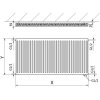 Mexen, Panelový radiátor Mexen CV11 400 x 2400 mm, spodné pripojenie, 1555 W, antracit - W611-040-240-66