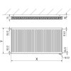 Mexen, Panelový radiátor Mexen CV21 400 x 1100 mm, spodné pripojenie, 1019 W, antracit - W621-040-110-66