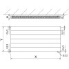 Mexen, Mexen Line CVL11 panelový radiátor 600 x 2000 mm, spodné pripojenie, 1567 W, antracit - W611L-060-200-66