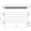 Mexen, Mexen Line CVL22 panelový radiátor 300 x 1800 mm, spodné pripojenie, 1621 W, antracit - W622L-030-180-66