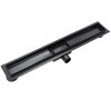 Rea Neox Black Matt, lineárny odtokový žľab 50cm, vzor 2v1, čierna matná, REA-G6600