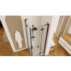 Rea Hugo Double, 2-krídlový sprchovací kút 100 (dvere) x 90 (dvere) x 200 cm, 6mm číre sklo, čierny profil, KPL-45234
