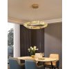 Toolight, LED krištáľová lampa 42W APP1064-1CP, zlatá, OSW-00676