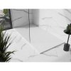 Mexen Stone+, obdĺžniková vanička z minerálneho kompozitu 200 x 90 cm, biela, biela krytka, 44109020-W