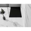 Mexen Stone+, obdĺžniková vanička z minerálneho kompozitu 130 x 90 cm, čierna, čierna krytka, 44709013-B