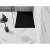 Mexen Stone+, obdĺžniková vanička z minerálneho kompozitu 130 x 90 cm, čierna, čierna krytka, 44709013-B