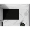 Mexen Stone+, obdĺžniková vanička z minerálneho kompozitu 130 x 90 cm, čierna, čierna krytka, 44709013-B