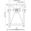 Mexen Stone+, obdĺžniková vanička z minerálneho kompozitu 120 x 100 cm, čierna, čierna krytka, 44701012-B