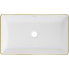 Mexen Nadia, umývadlo na dosku 620x355x115 mm, biela-zlatý okraj, 21616005