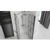 Rea Molier Black, sprchový kút so skladacími dverami 80(dvere) x 90(stena), 6mm číre sklo, čierny profil, KPL-K0537